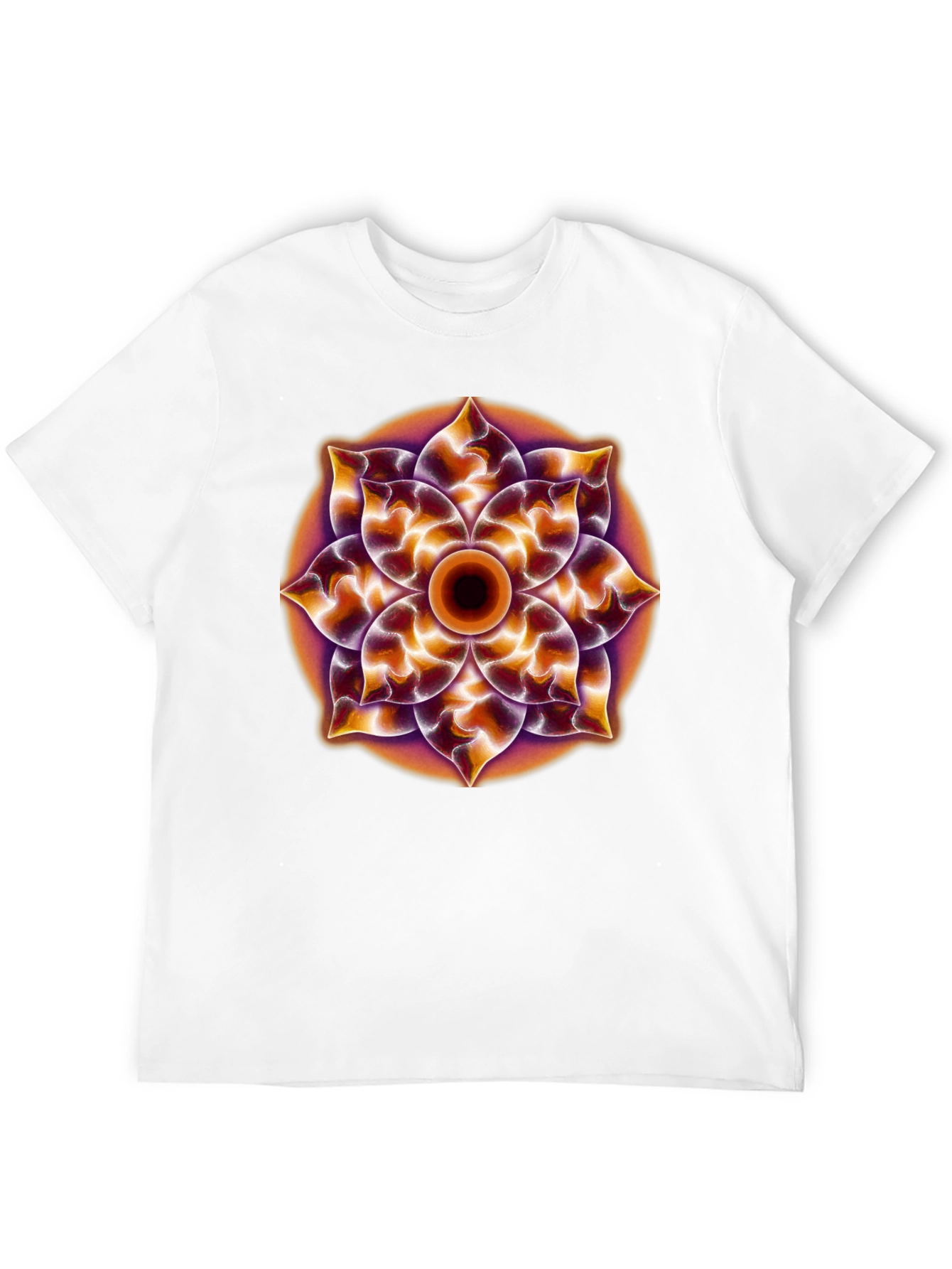 Psychedelic Mandala Graphic Tee - Black Cotton T-Shirt