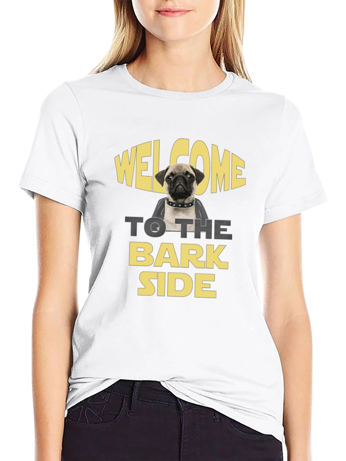 Welcome to the Bark Side Pug Graphic Tee