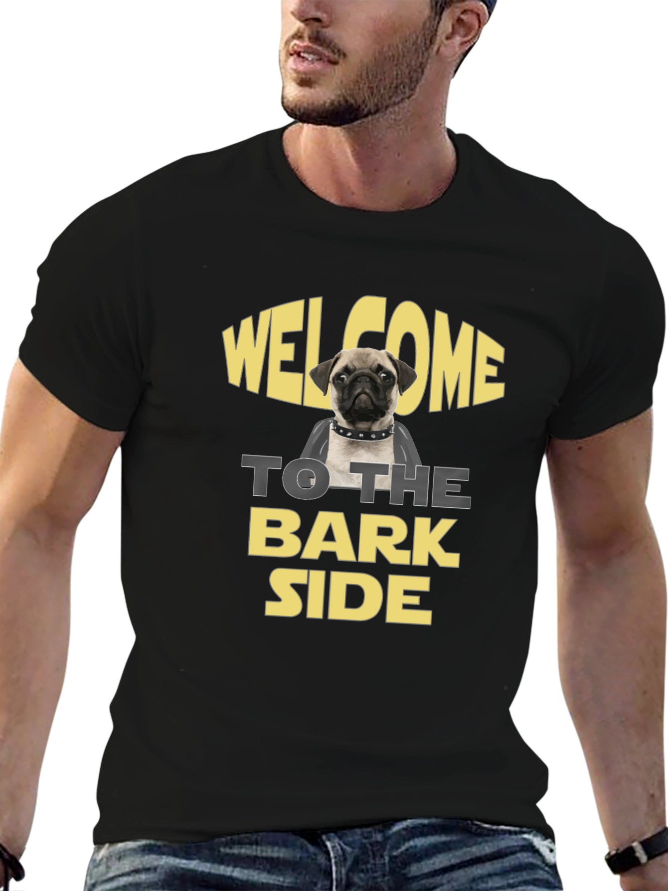 Welcome to the Bark Side Pug Graphic Tee