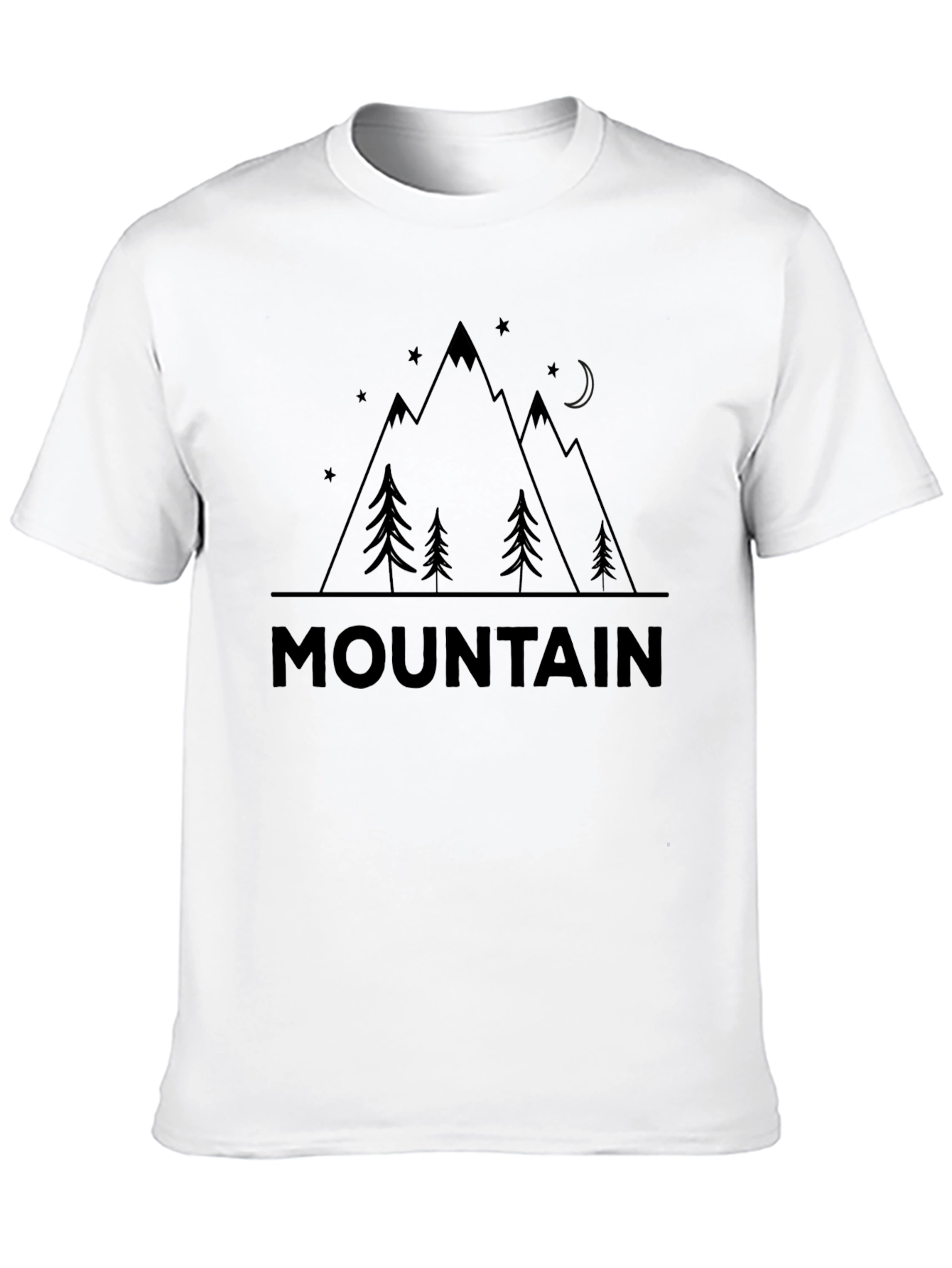 Mountain Graphic Print Black T-Shirt