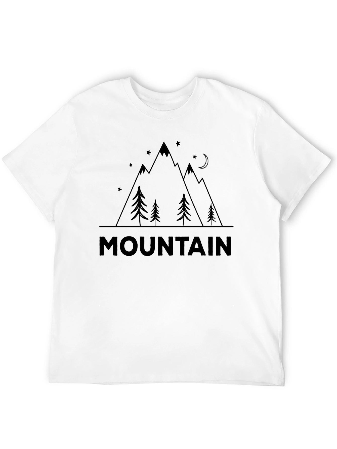 Mountain Graphic Print Black T-Shirt