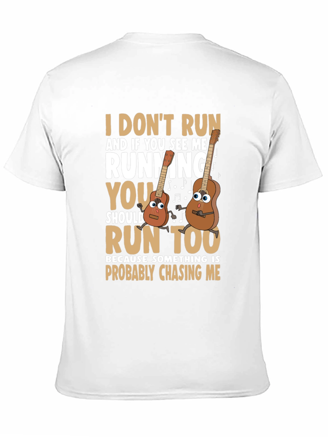 Funny Guitar Running T-Shirt for Musicians