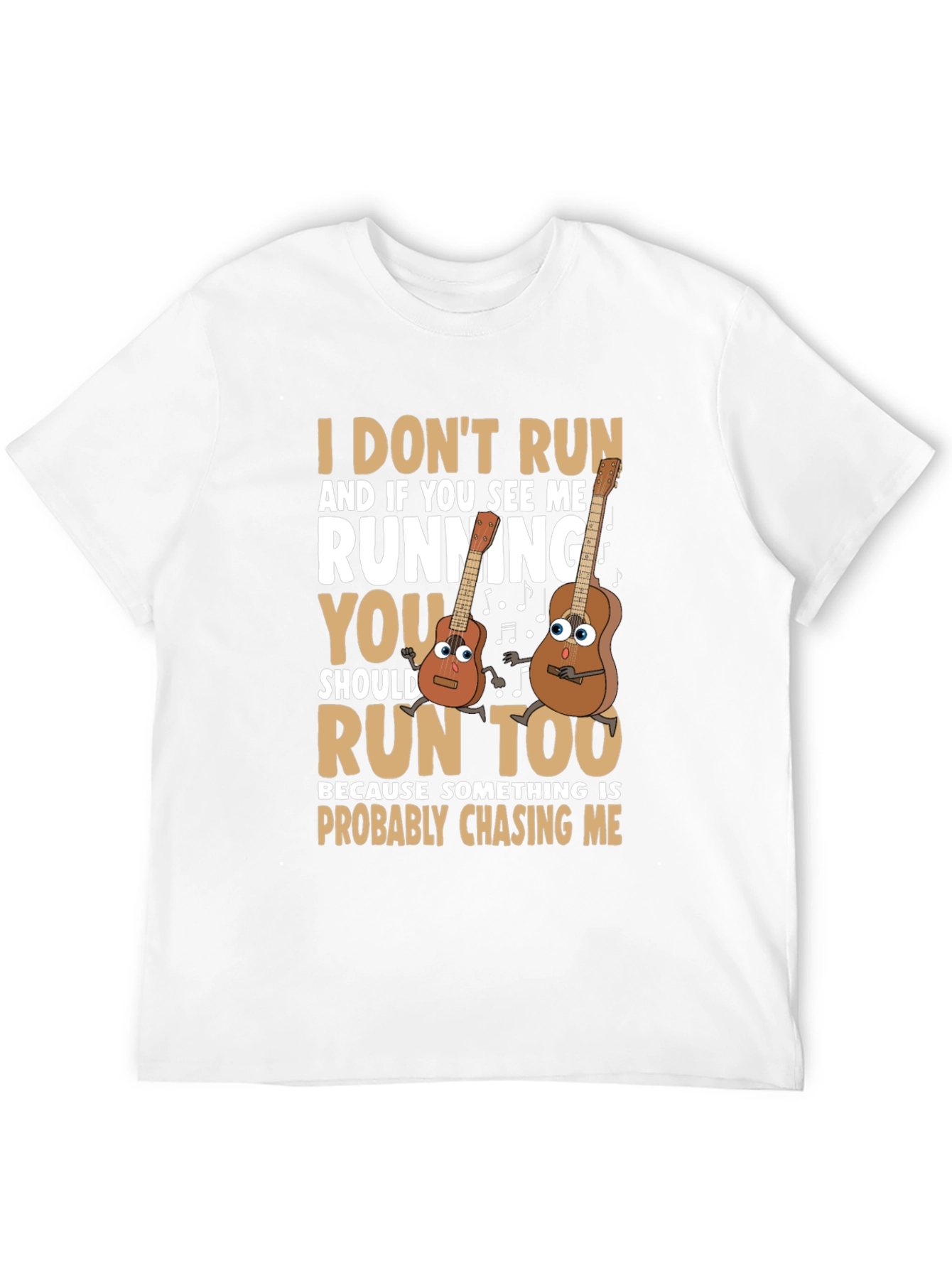 Funny Guitar Running T-Shirt for Musicians