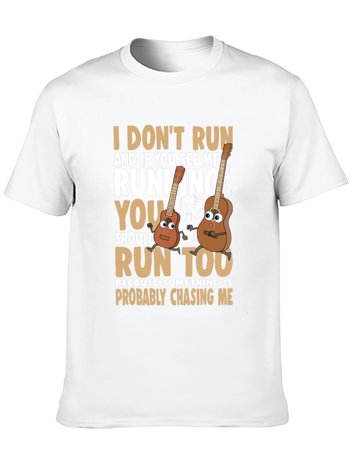 Funny Guitar Running T-Shirt for Musicians