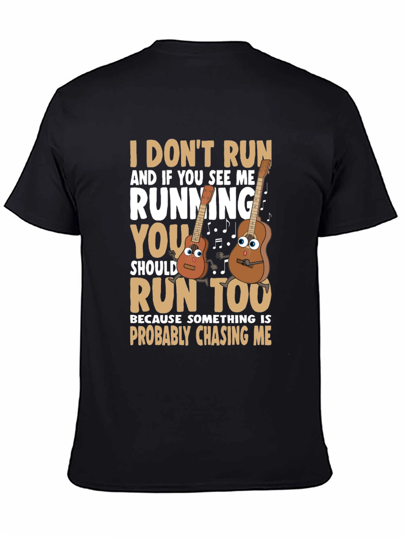 Funny Guitar Running T-Shirt for Musicians