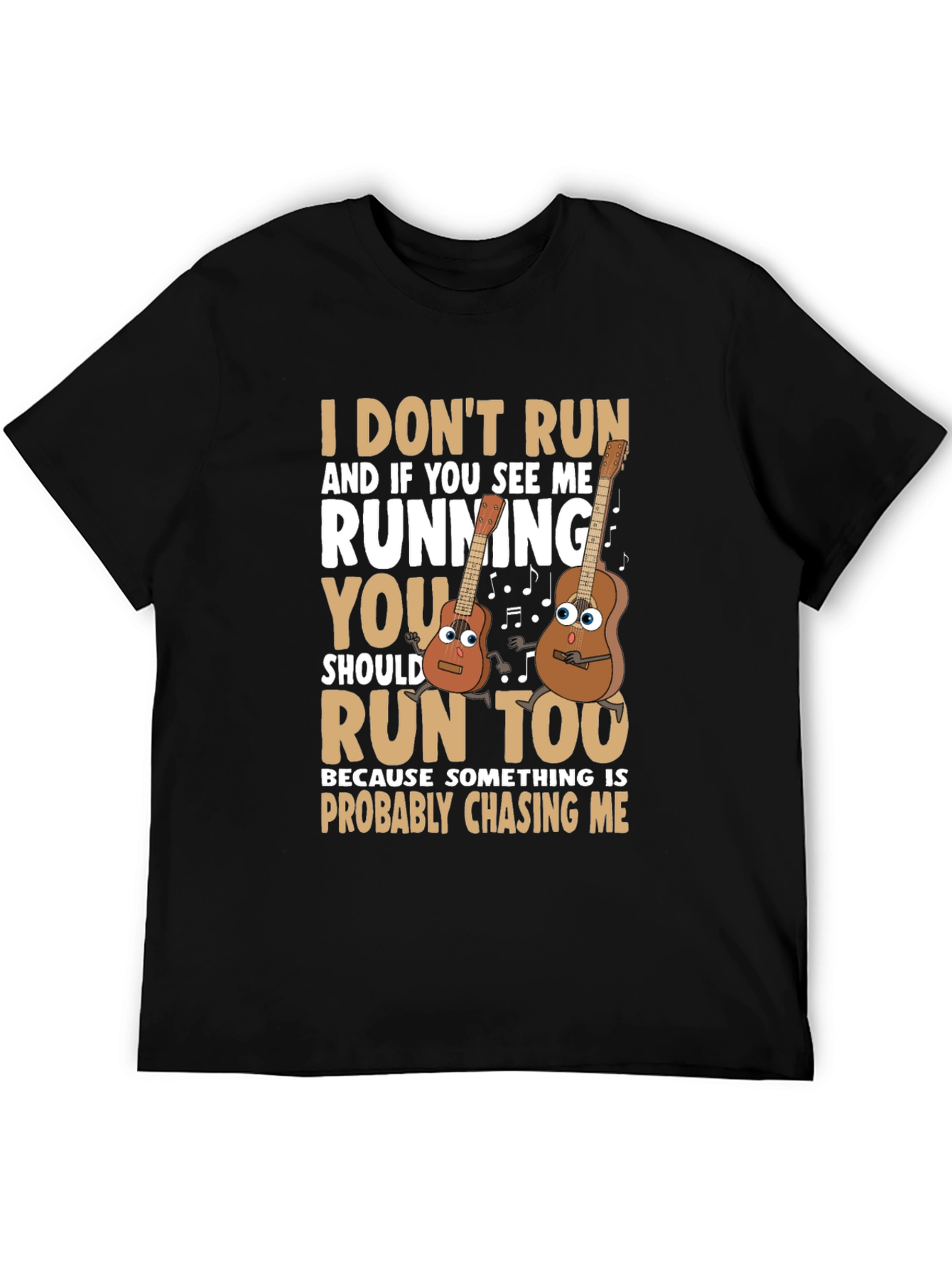 Funny Guitar Running T-Shirt for Musicians