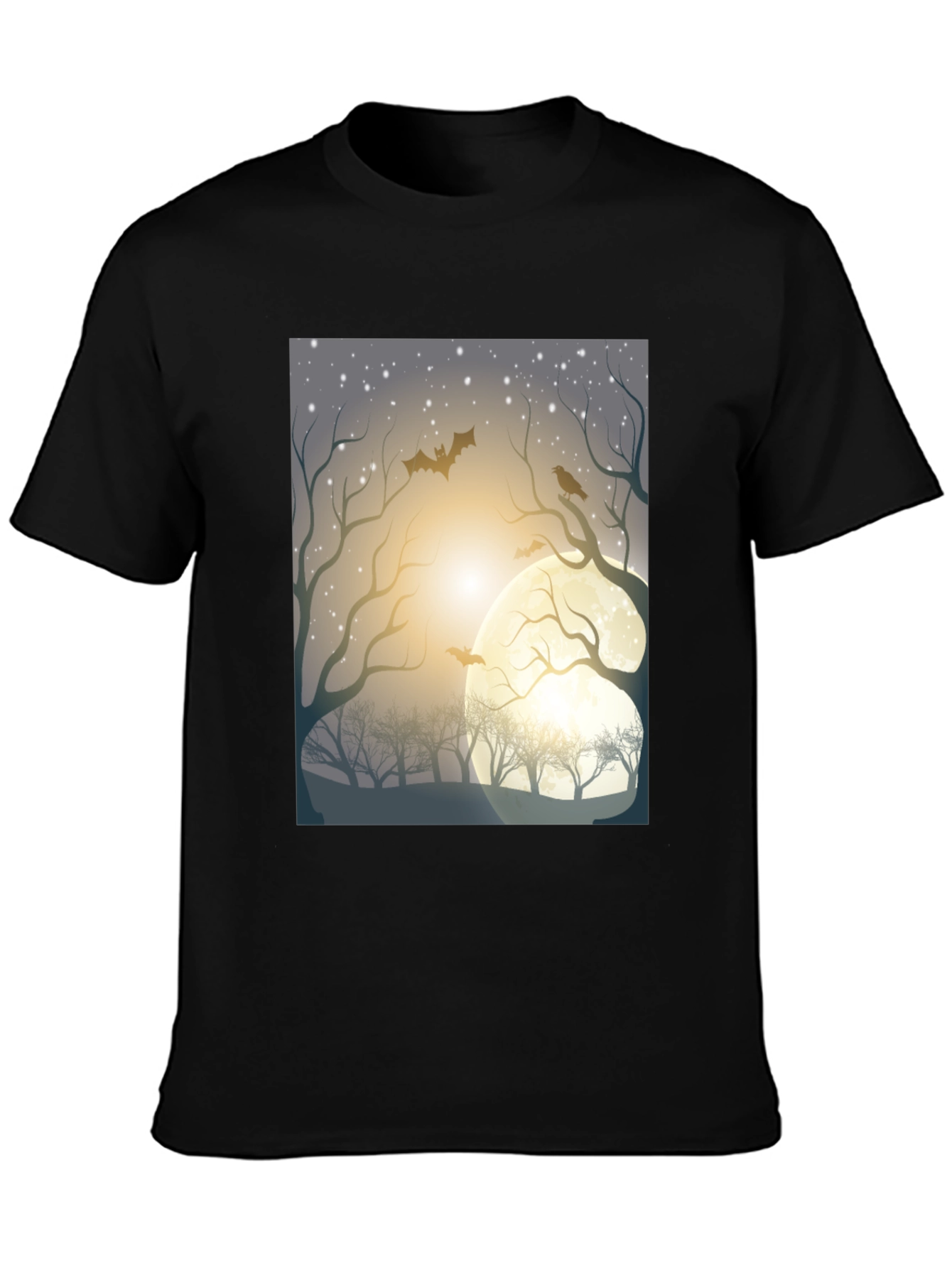 Spooky Moonlit Night Graphic Tee