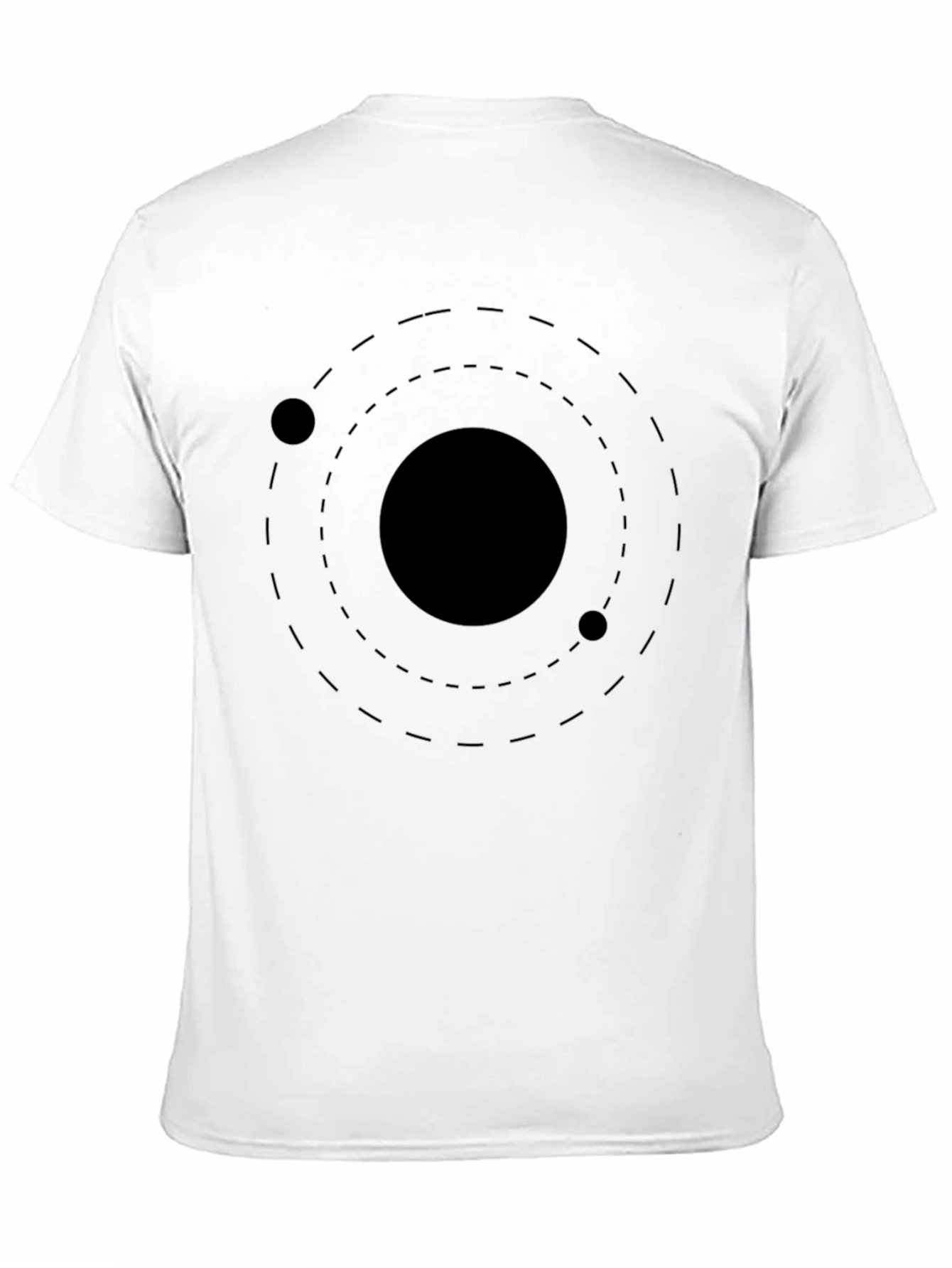 Minimalist Solar System Graphic T-Shirt - Black