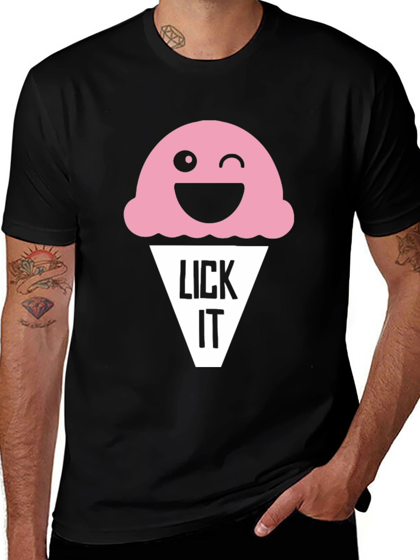 Funny Lick It Ice Cream Graphic Tee