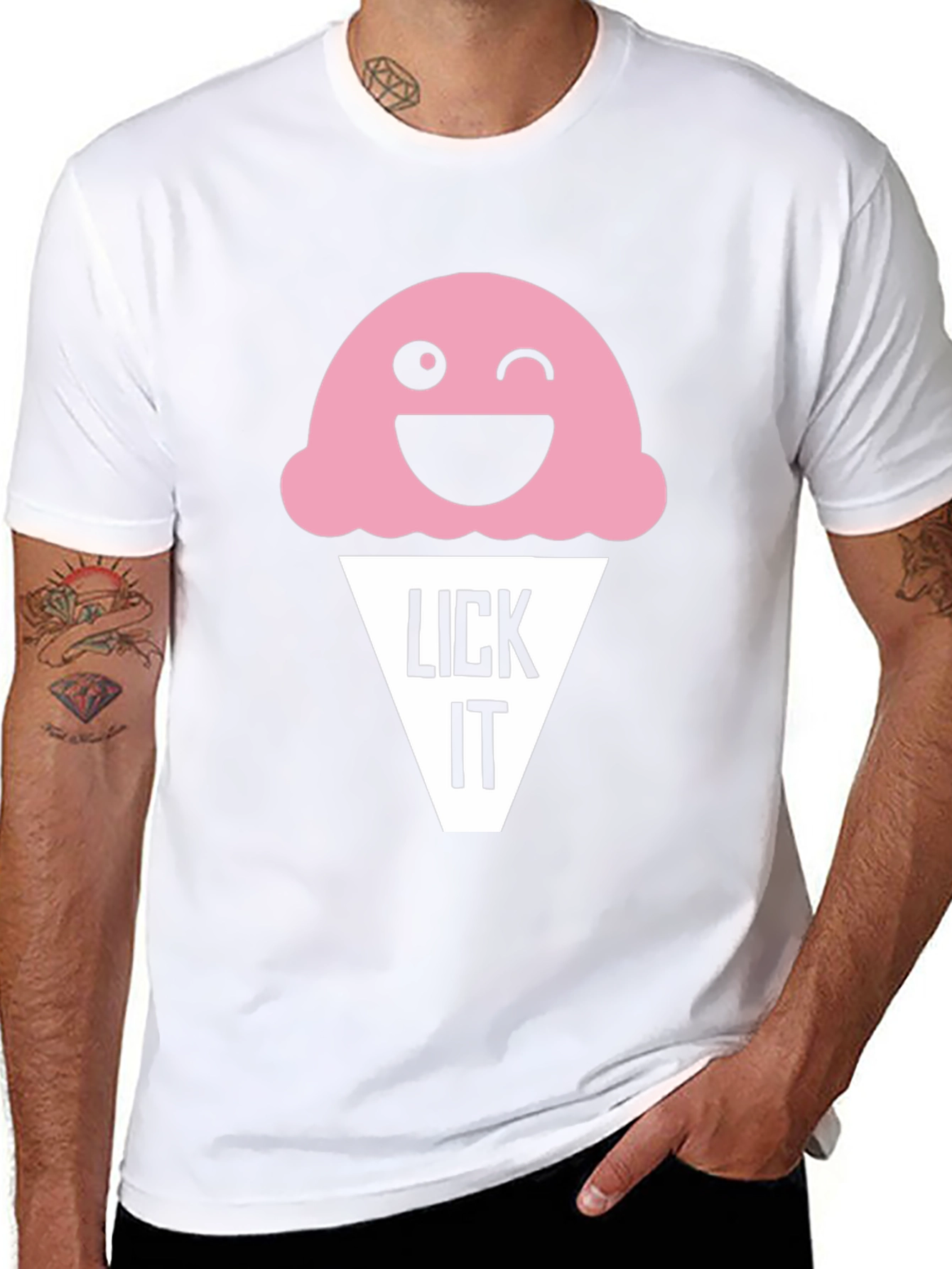Funny Lick It Ice Cream Graphic Tee