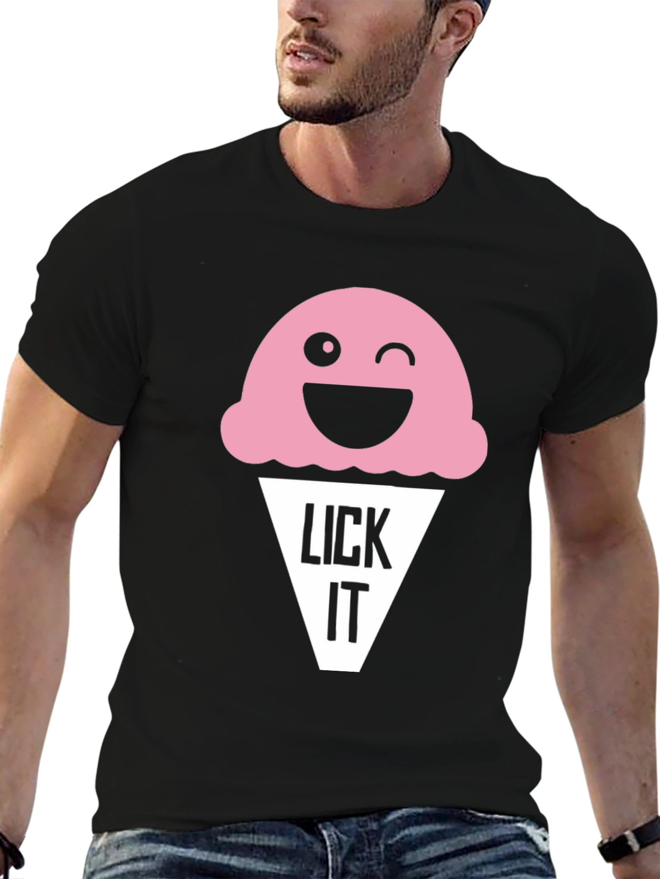 Funny Lick It Ice Cream Graphic Tee
