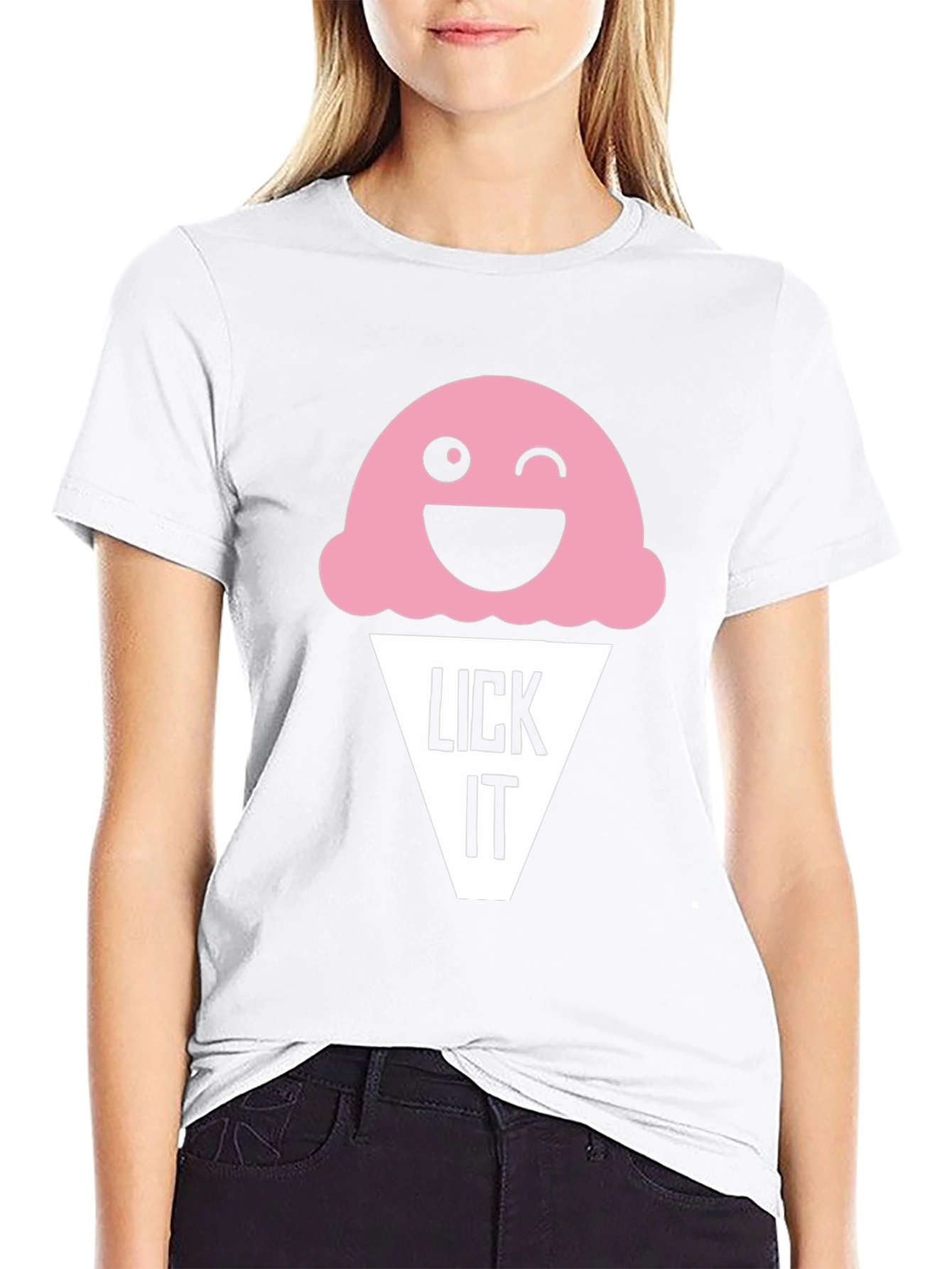 Funny Lick It Ice Cream Graphic Tee