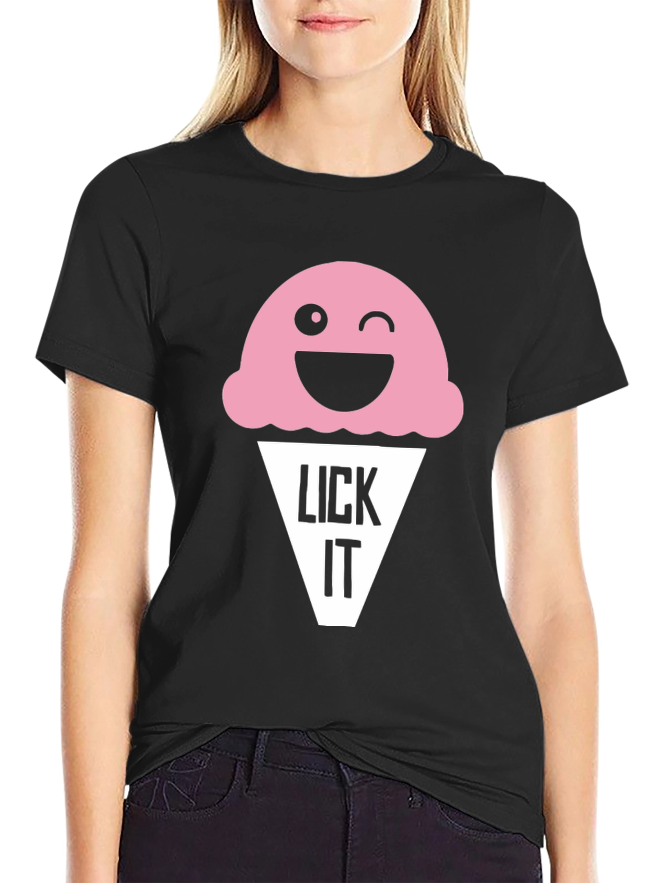 Funny Lick It Ice Cream Graphic Tee