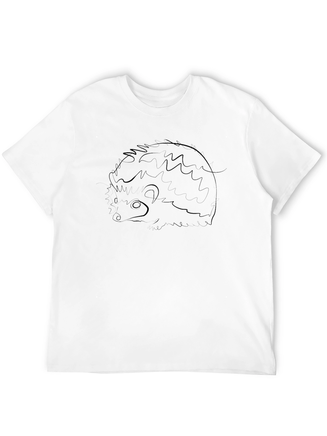 Black Hedgehog Outline Graphic Tee