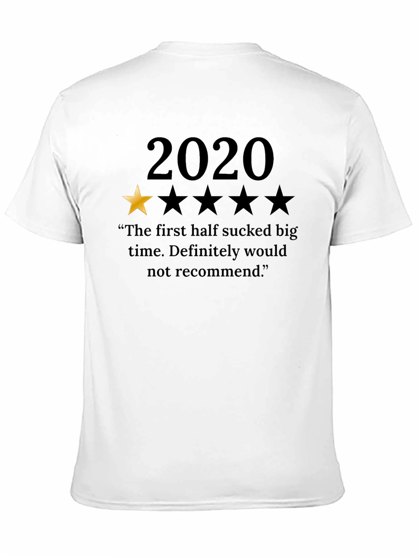 2020 One Star Review T-Shirt Funny Pandemic Tee