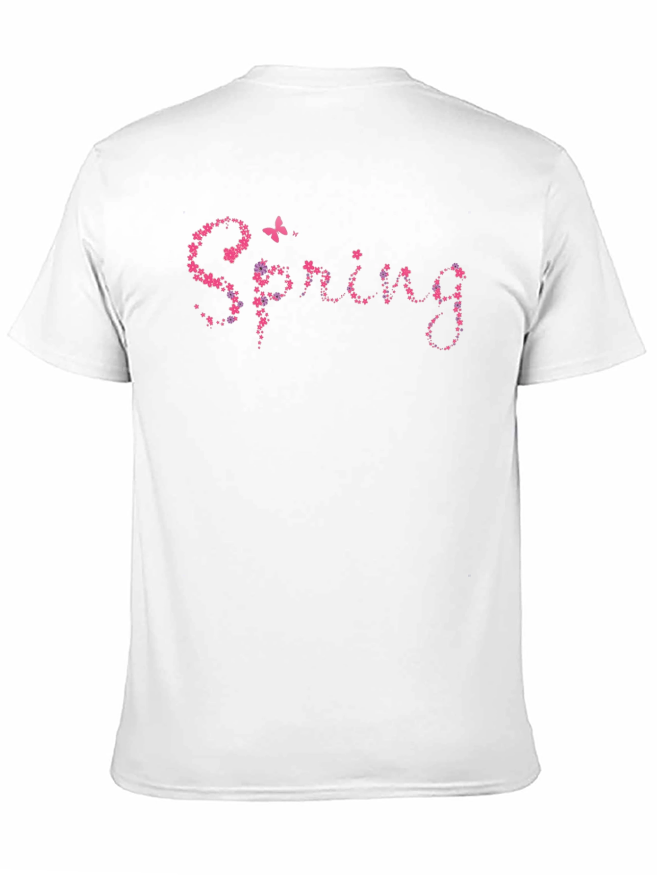 Spring Floral Black T-Shirt