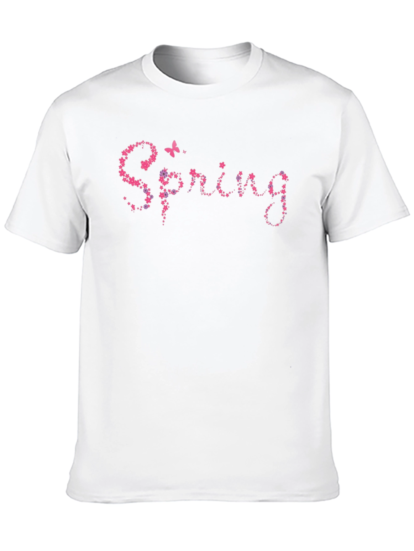 Spring Floral Black T-Shirt