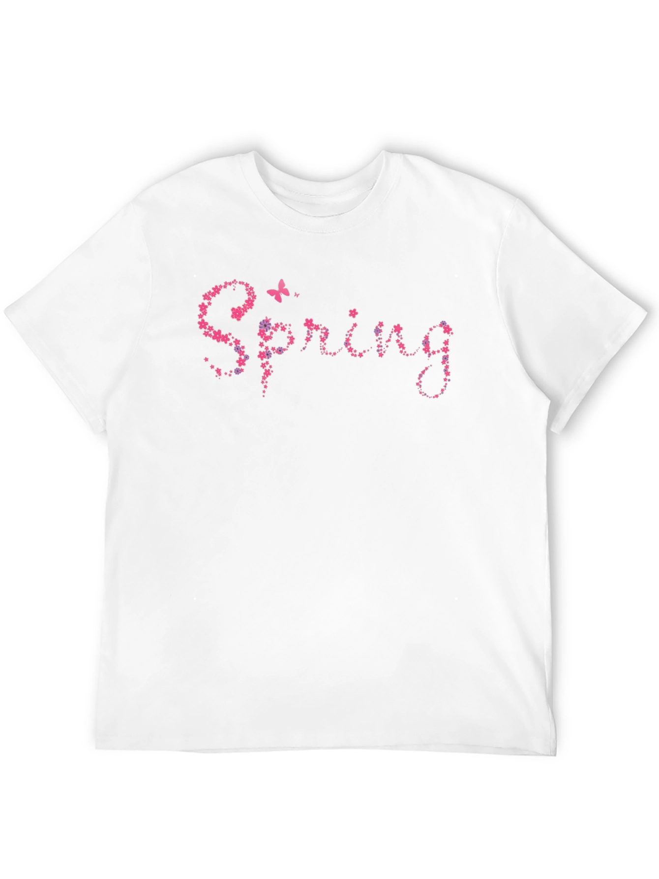 Spring Floral Black T-Shirt