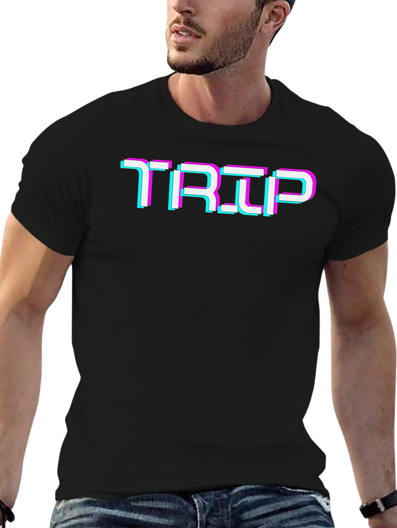 TRIP Glitch Graphic T-Shirt - Stylish Streetwear