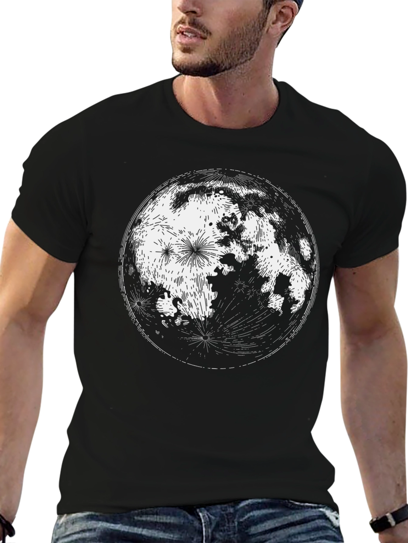 Lunar Graphic Tee - Black Moon T-Shirt