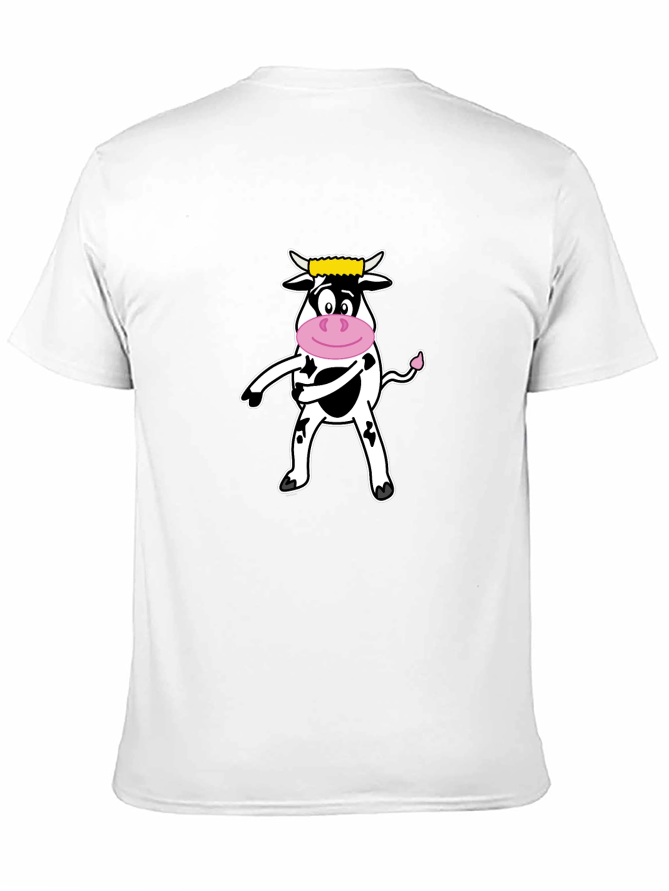 Funny Cow Graphic Tee - Black Cotton T-Shirt