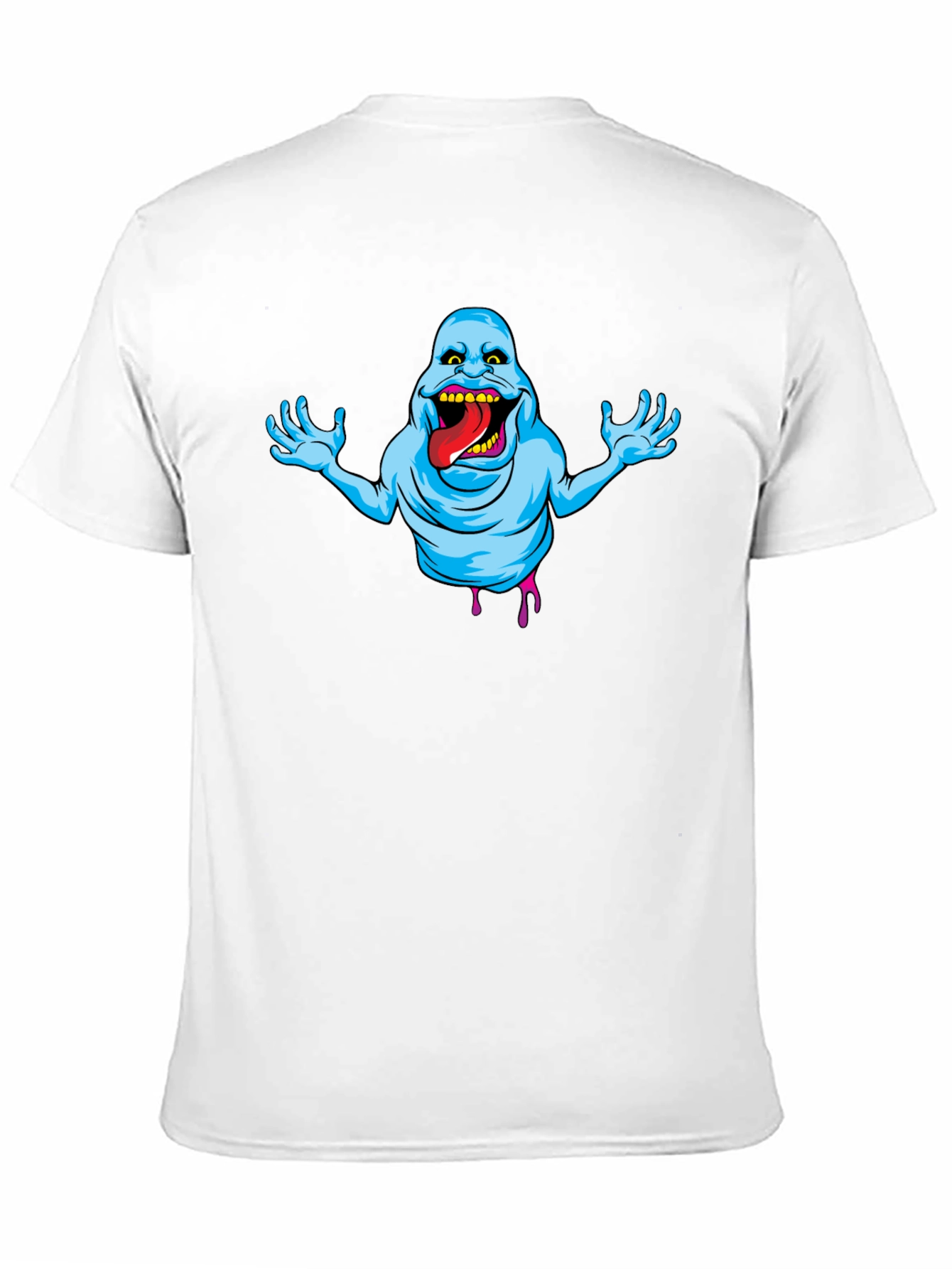 Ghostly Graphic Tee - Slimer Cartoon T-Shirt