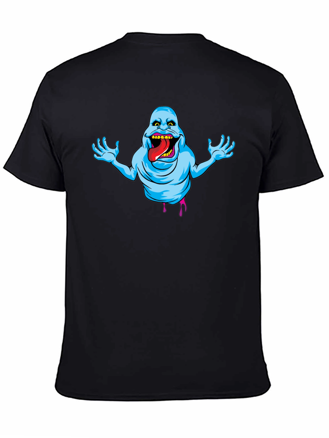 Ghostly Graphic Tee - Slimer Cartoon T-Shirt