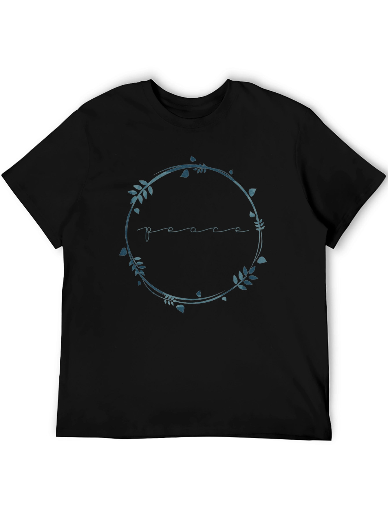 Peace Wreath Graphic T-Shirt - Black