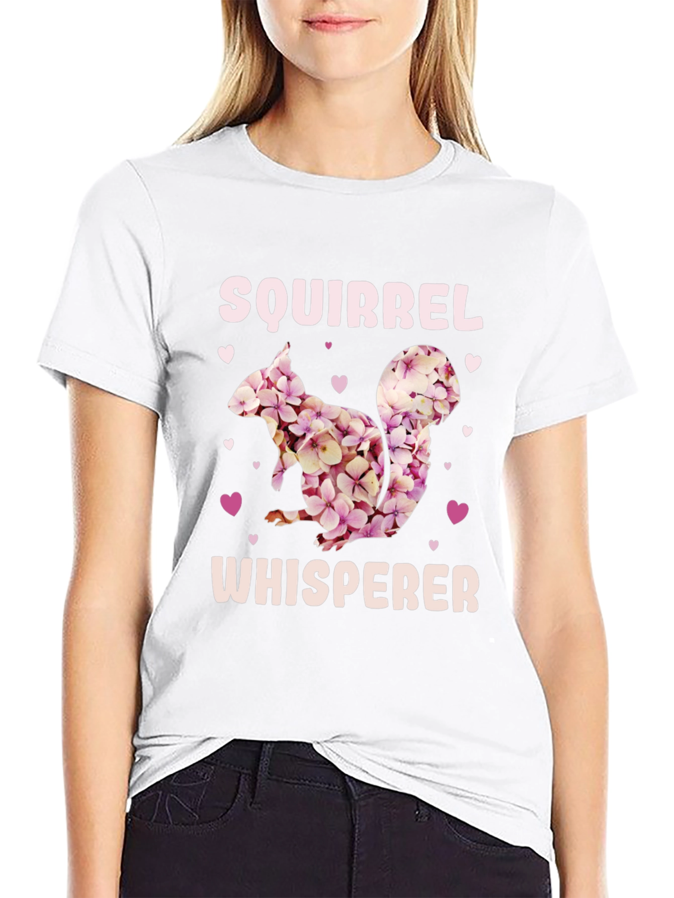 Squirrel Whisperer Floral Graphic T-Shirt