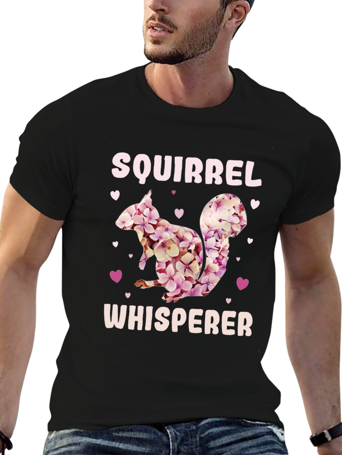 Squirrel Whisperer Floral Graphic T-Shirt