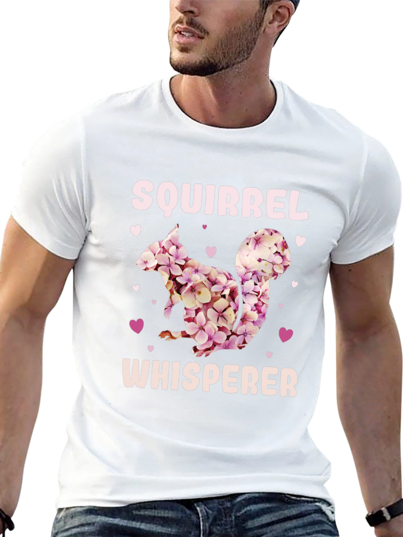Squirrel Whisperer Floral Graphic T-Shirt