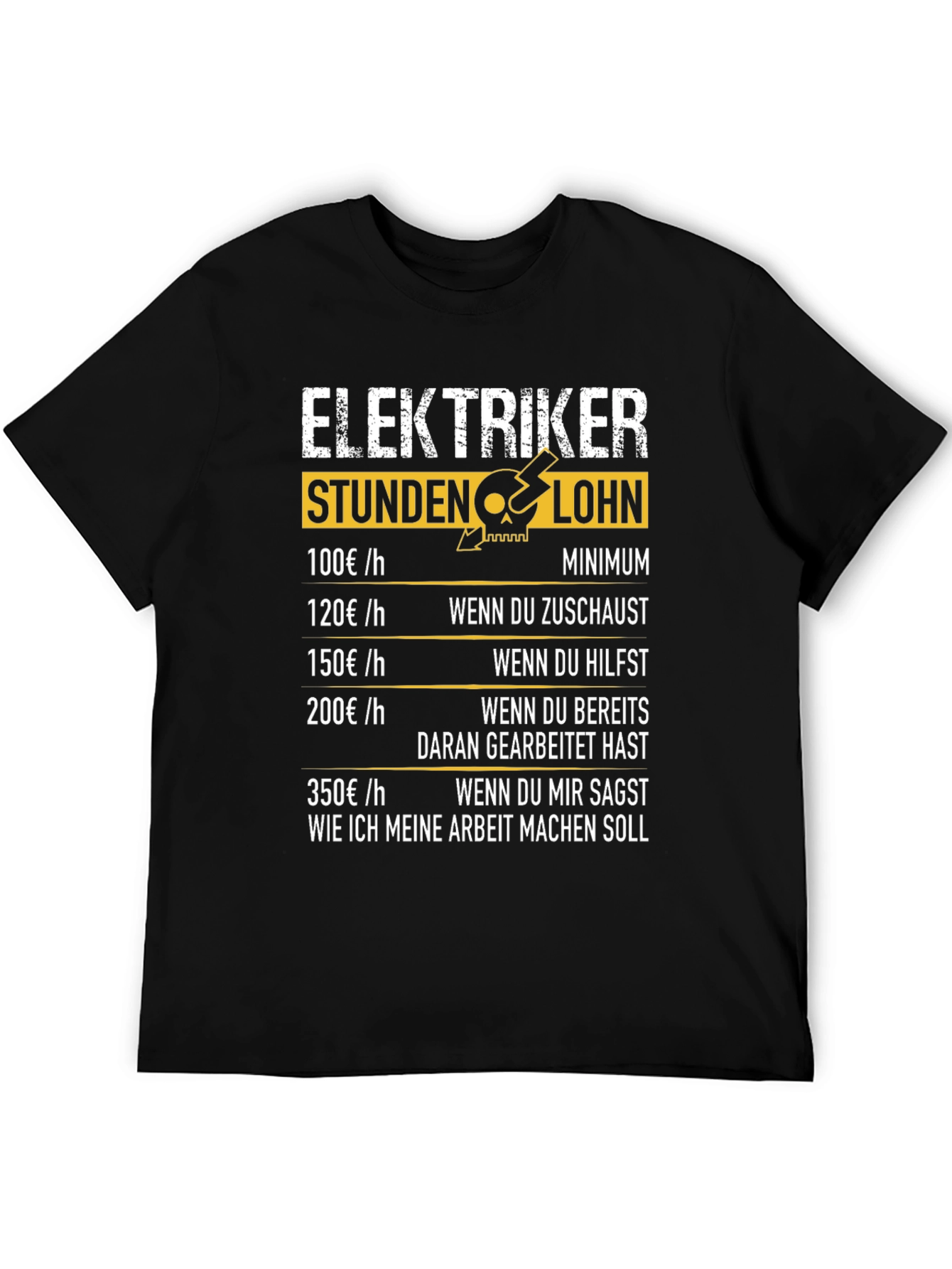 Electrician Hourly Rate Humor T-Shirt