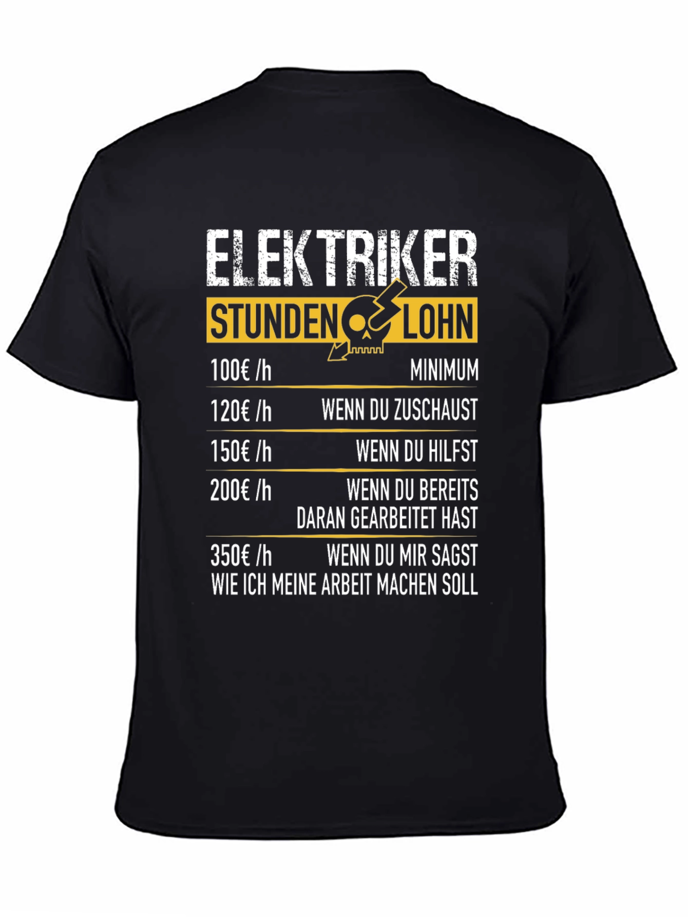 Electrician Hourly Rate Humor T-Shirt