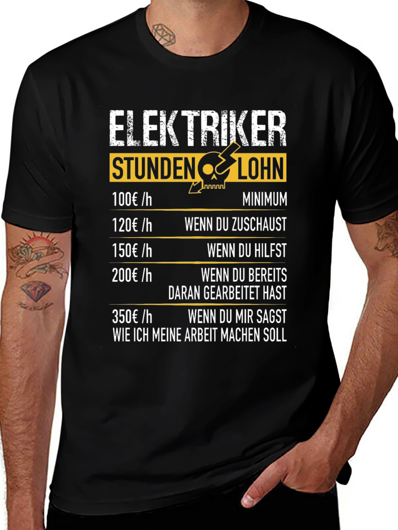Electrician Hourly Rate Humor T-Shirt