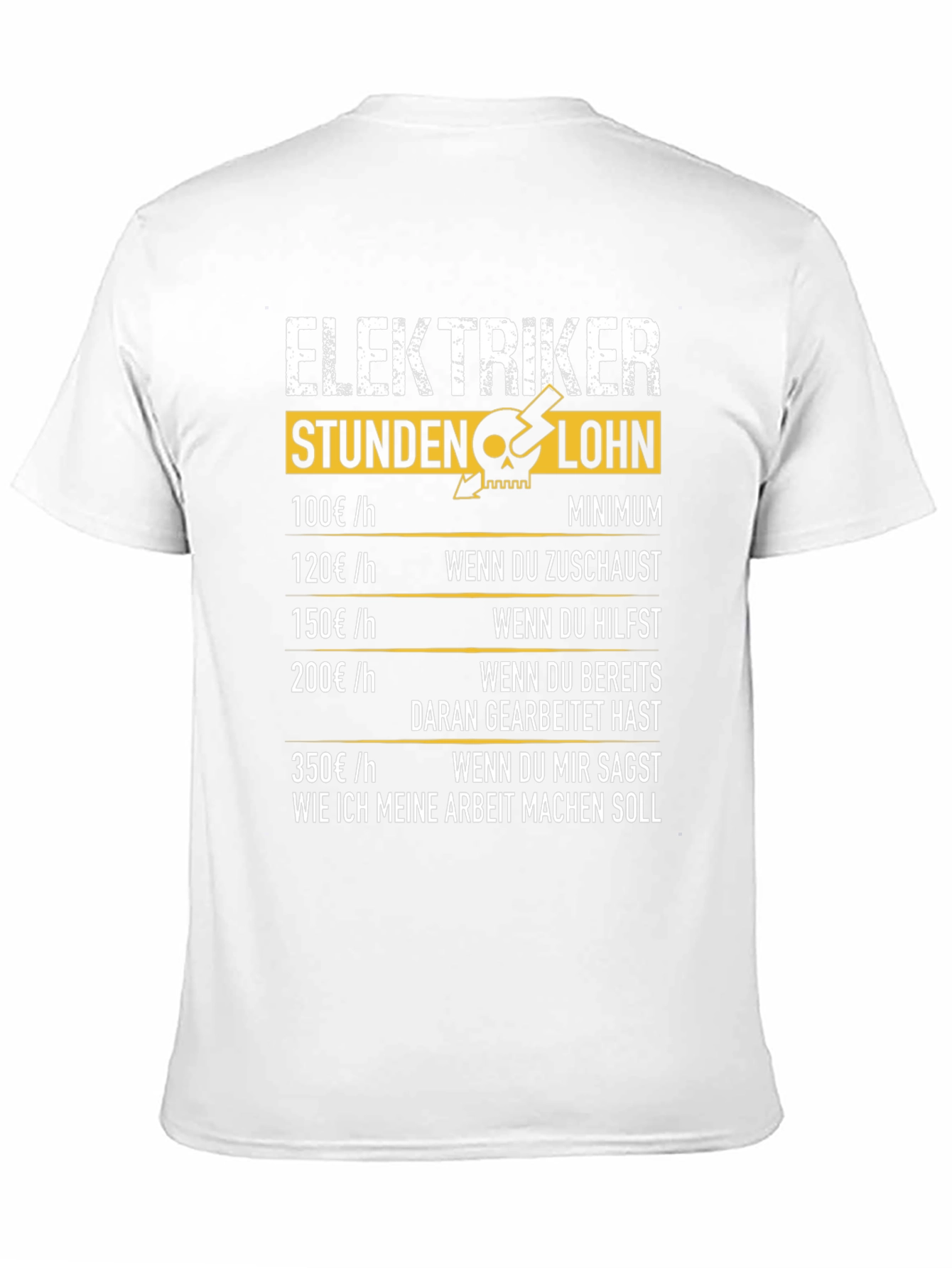 Electrician Hourly Rate Humor T-Shirt