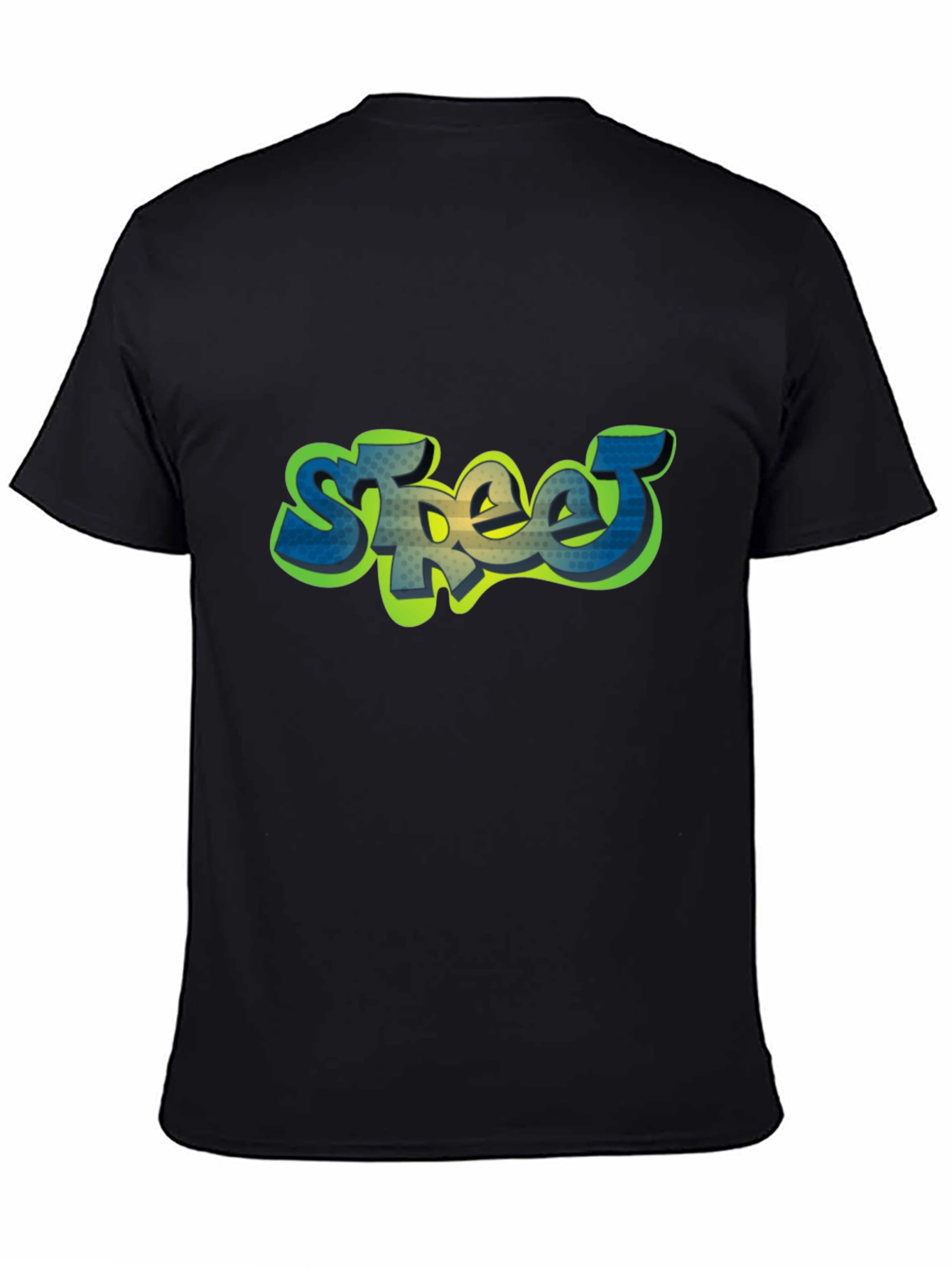 Street Graffiti Style Black T-Shirt