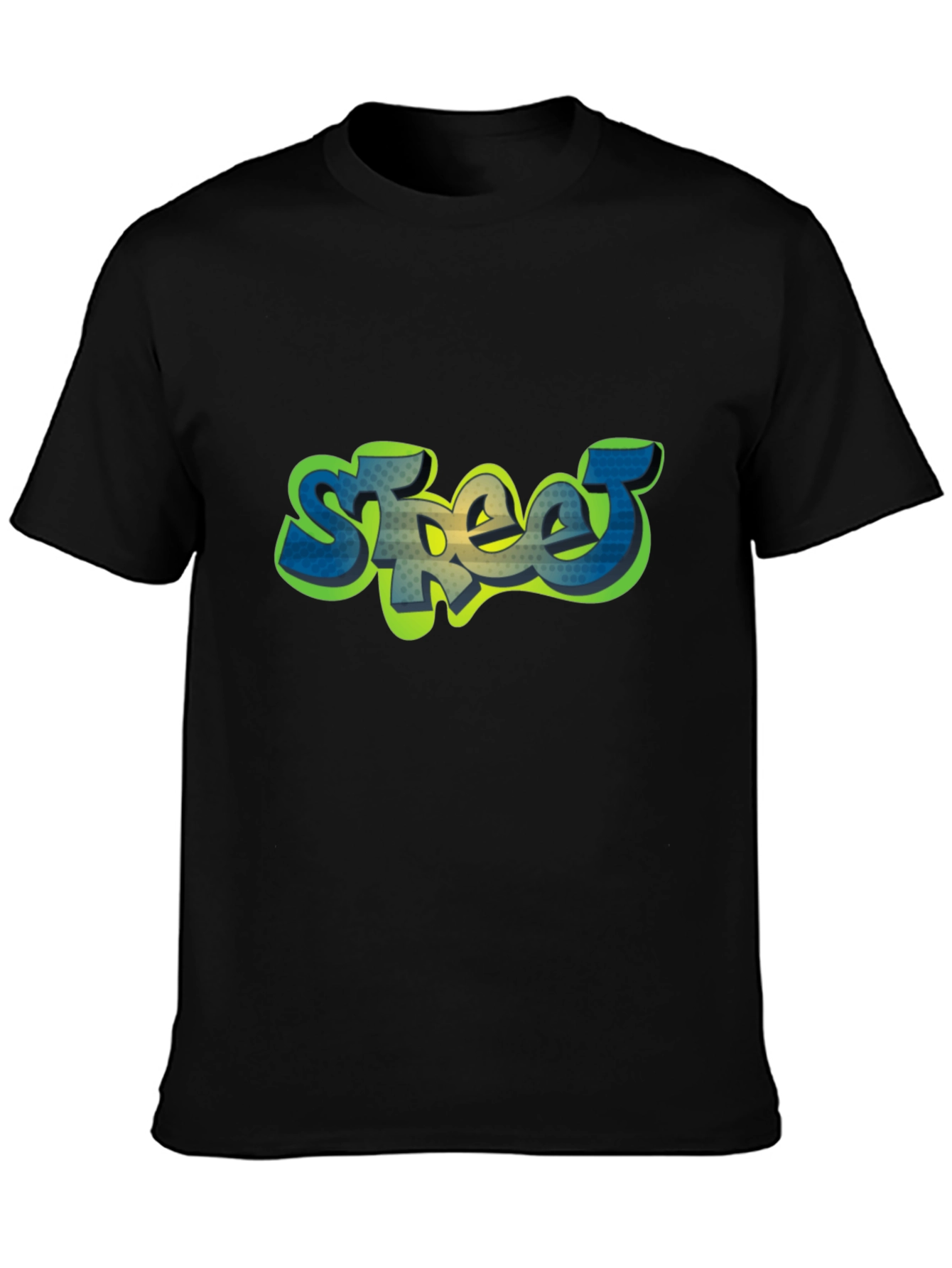 Street Graffiti Style Black T-Shirt