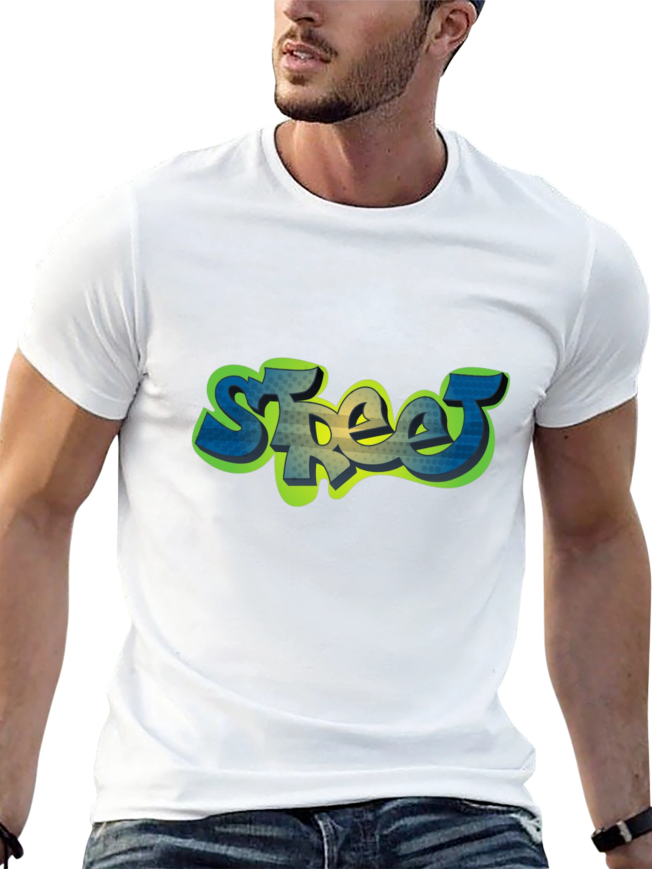Street Graffiti Style Black T-Shirt