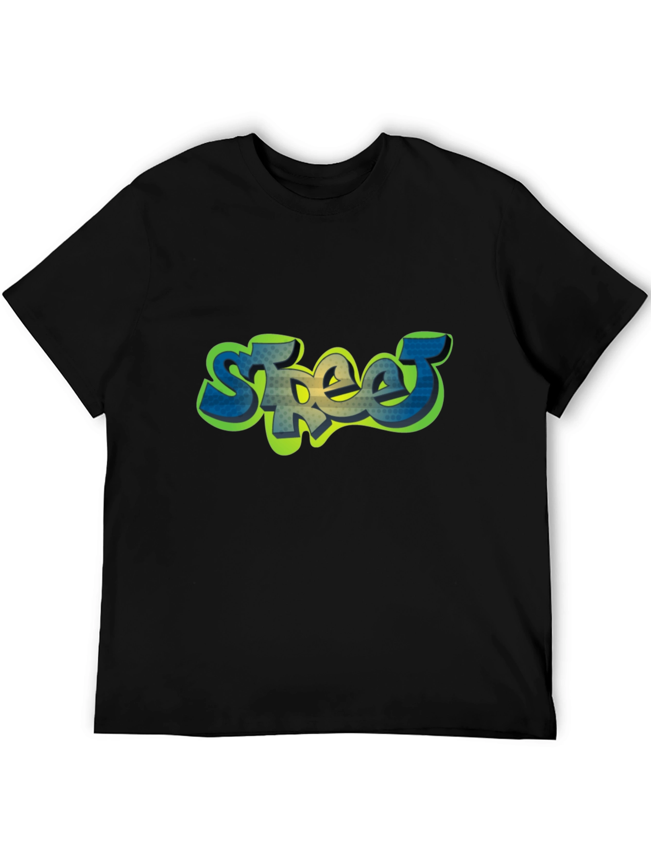 Street Graffiti Style Black T-Shirt