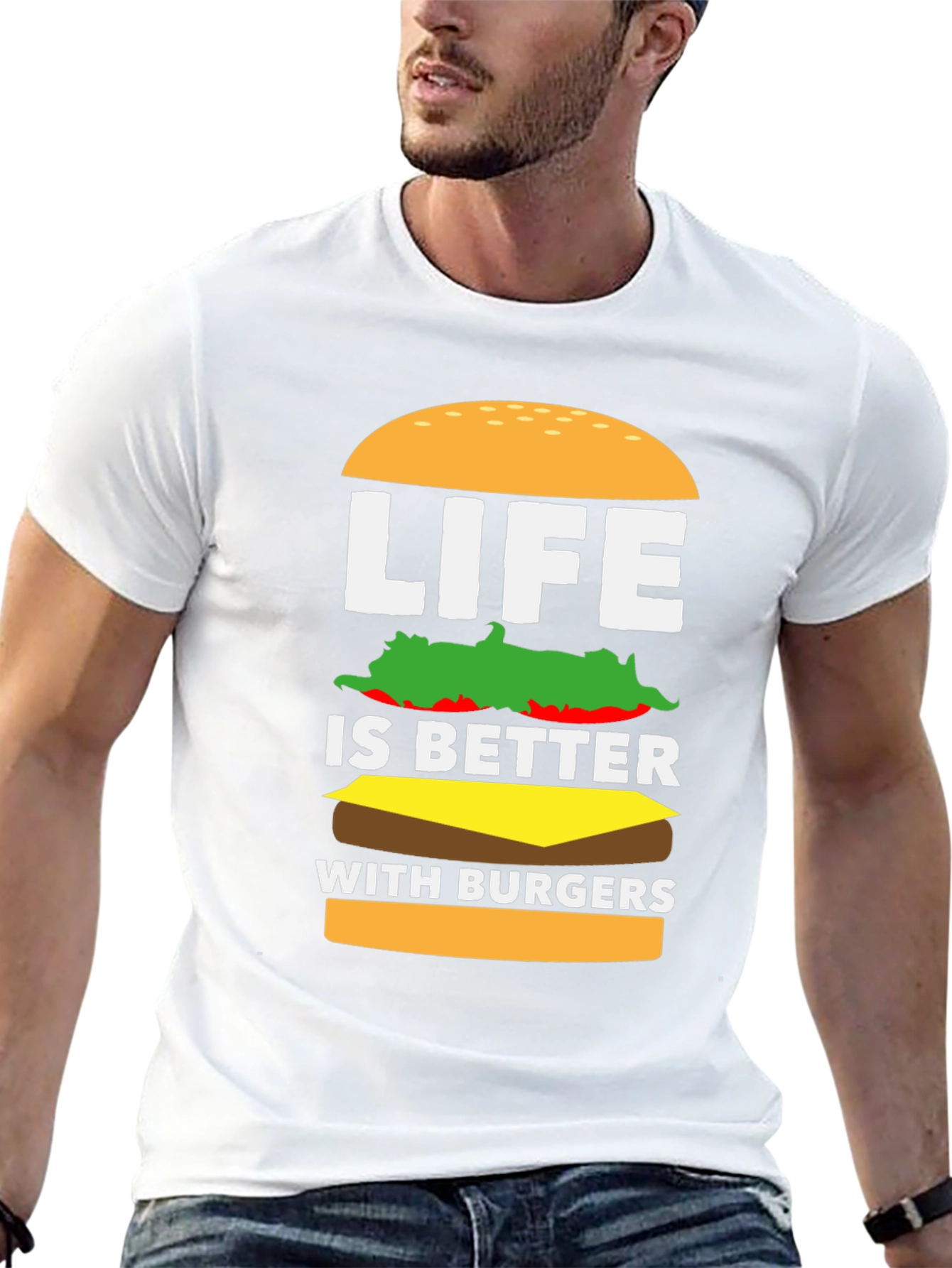 Life Is Better With Burgers T-Shirt - Foodie Tee