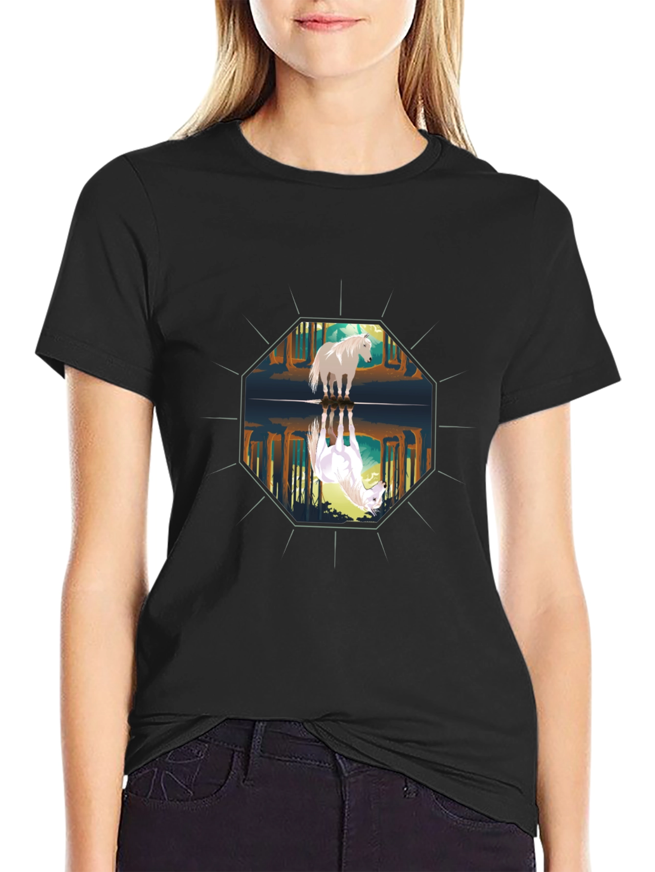 Reflective Horse Graphic Tee