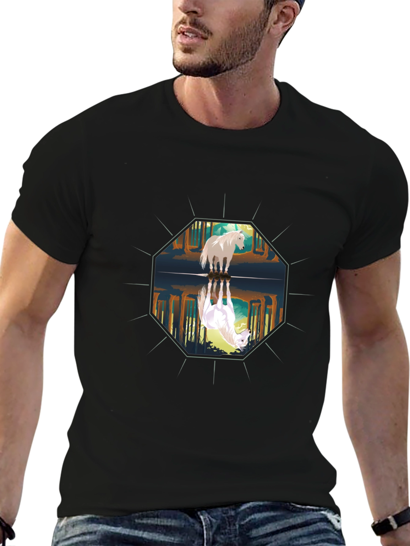 Reflective Horse Graphic Tee