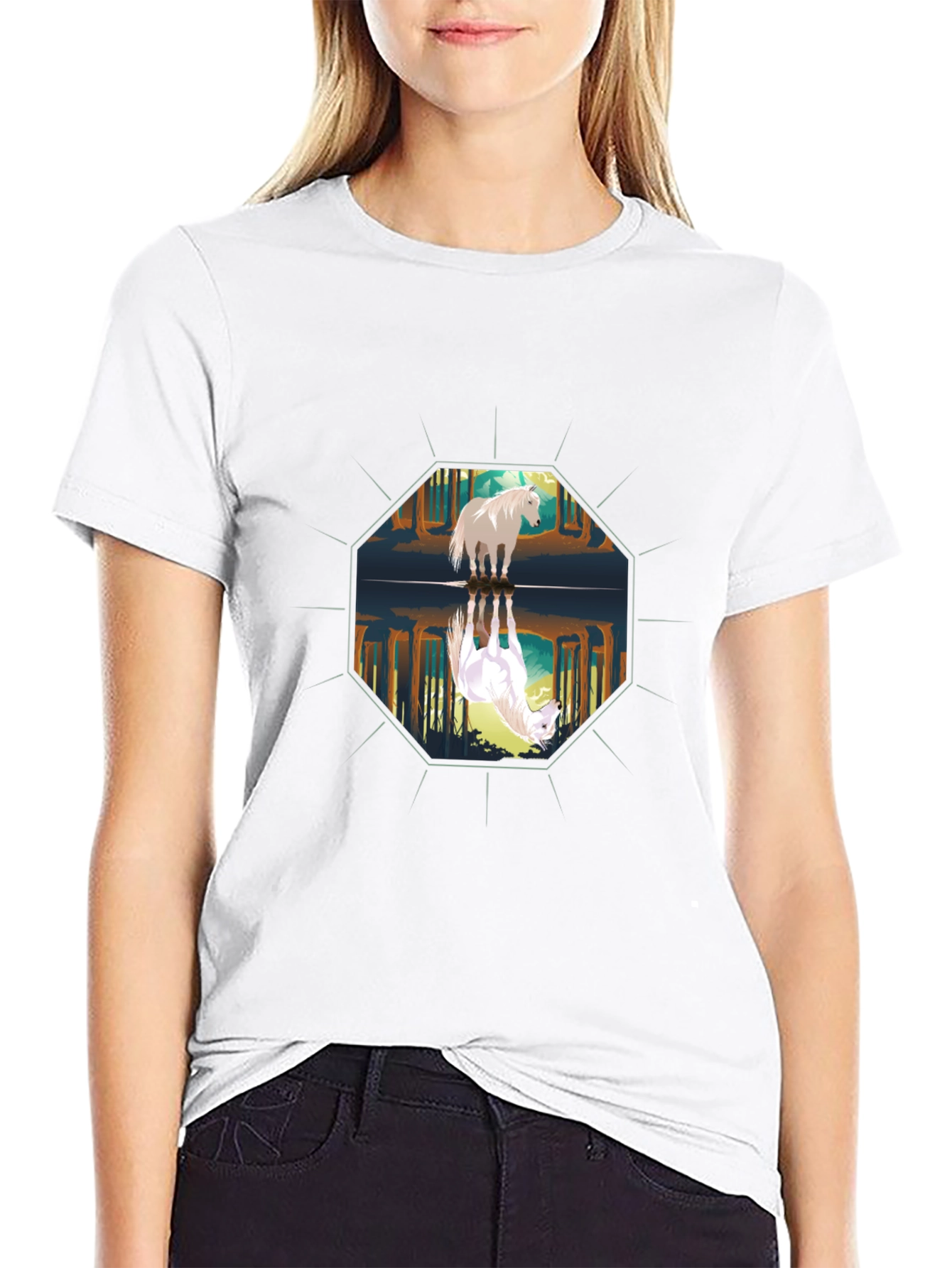 Reflective Horse Graphic Tee