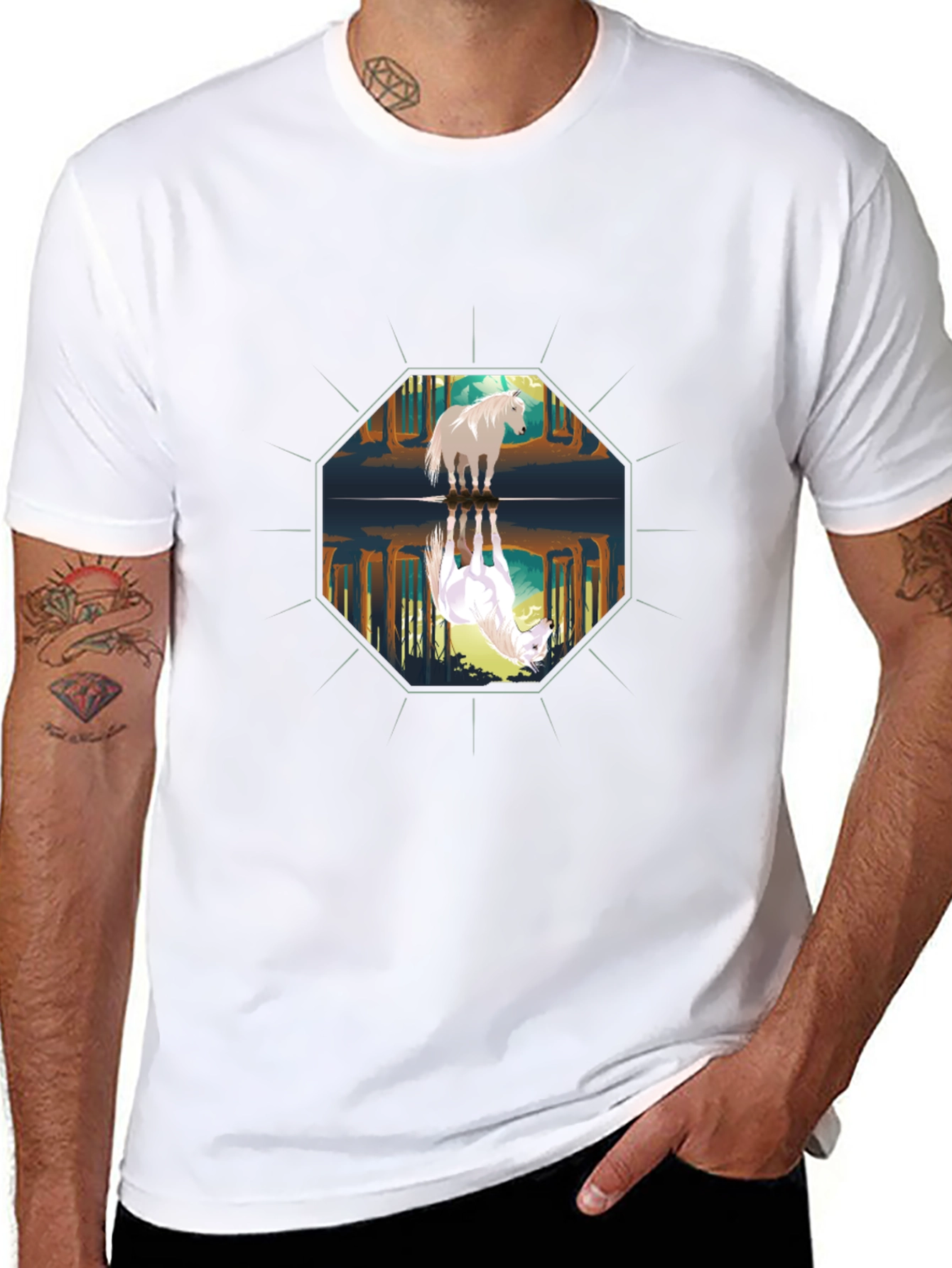 Reflective Horse Graphic Tee