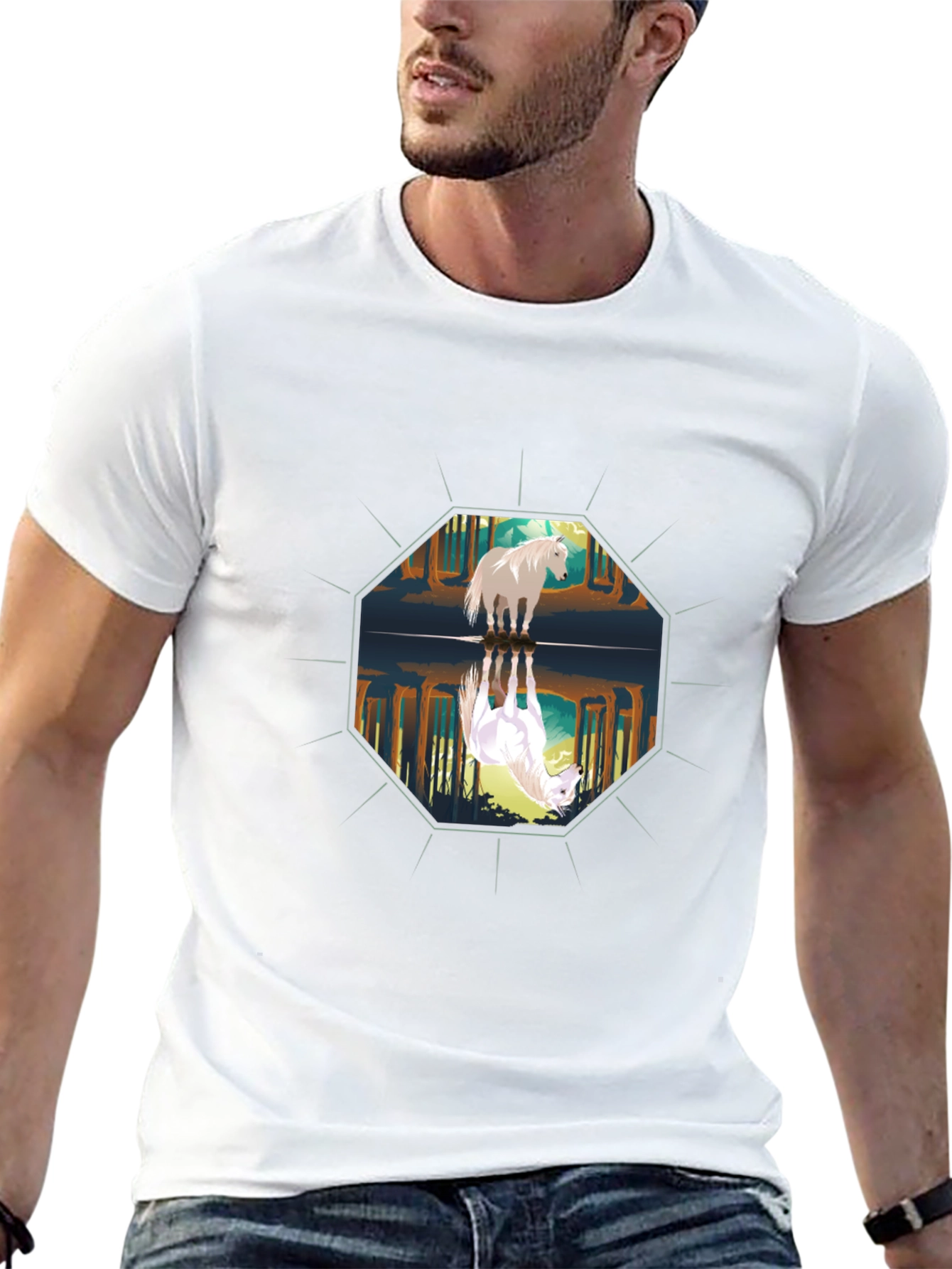 Reflective Horse Graphic Tee