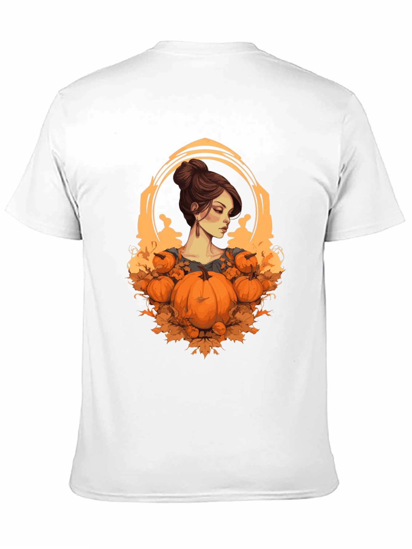 Autumn Lady Pumpkin Graphic Tee