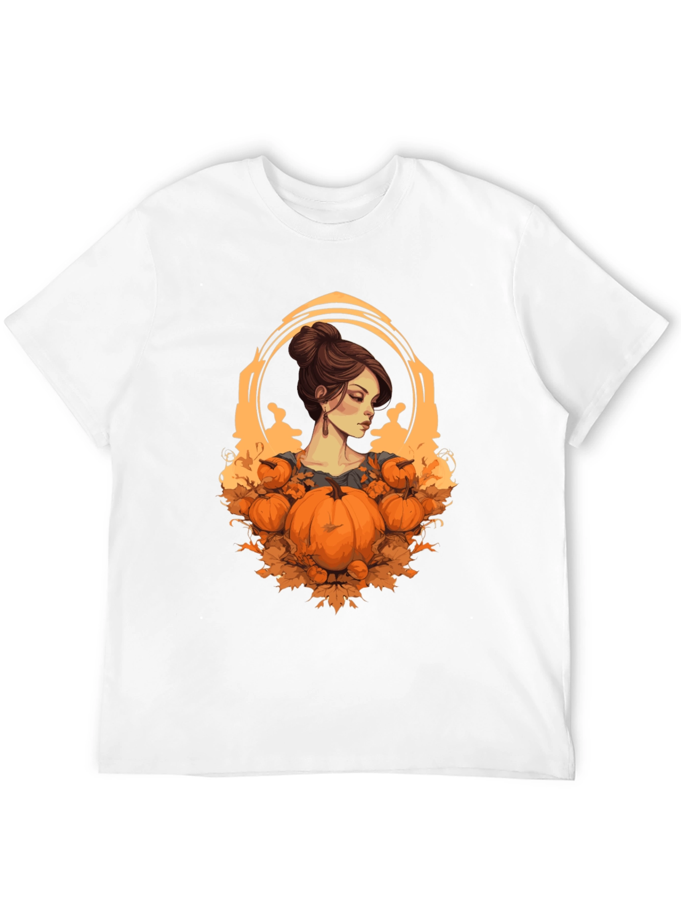 Autumn Lady Pumpkin Graphic Tee