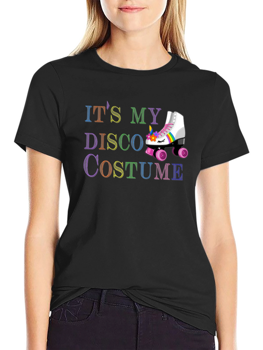 Its My Disco Costume Unicorn Roller Skate T-Shirt