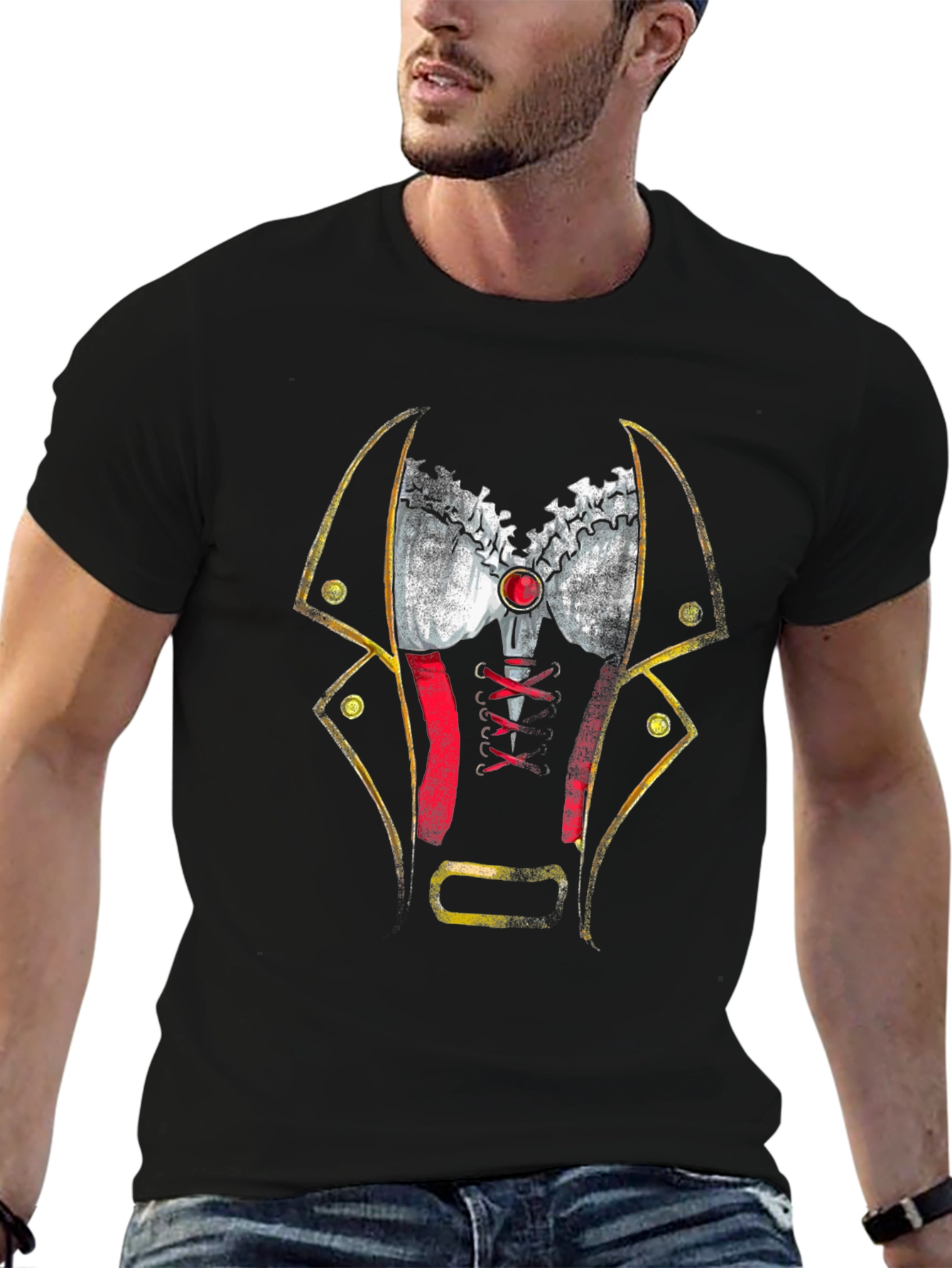 Vampire Costume T-Shirt: Black Halloween Tee