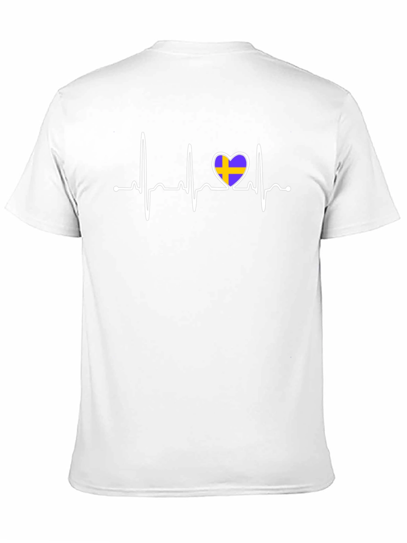 Sweden Heartbeat T-Shirt - Black